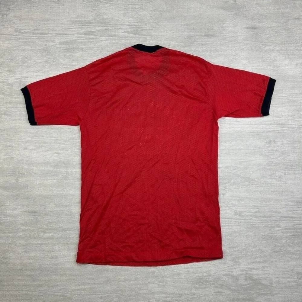 Vintage 70s Champion Shirt Adult Medium Red Mesh Perforated Nylon Frank Davis - Picture 3 of 4